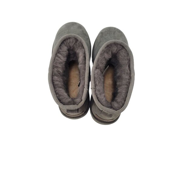 UGG Boots 7 Classic Mini II Genuine Fur Sheepskin Suede Winter Snow Shoes Gray - Picture 13 of 16
